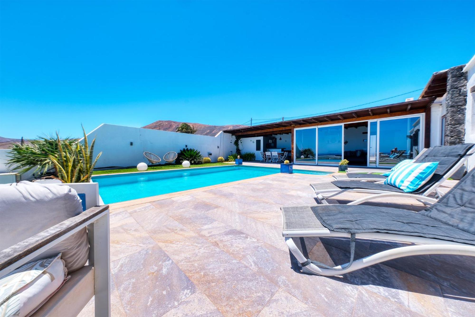 Villa Macher Piscina Y Bar Piscina Tías Zewnętrze zdjęcie