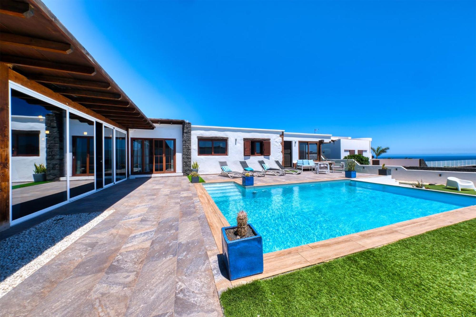 Villa Macher Piscina Y Bar Piscina Tías Zewnętrze zdjęcie