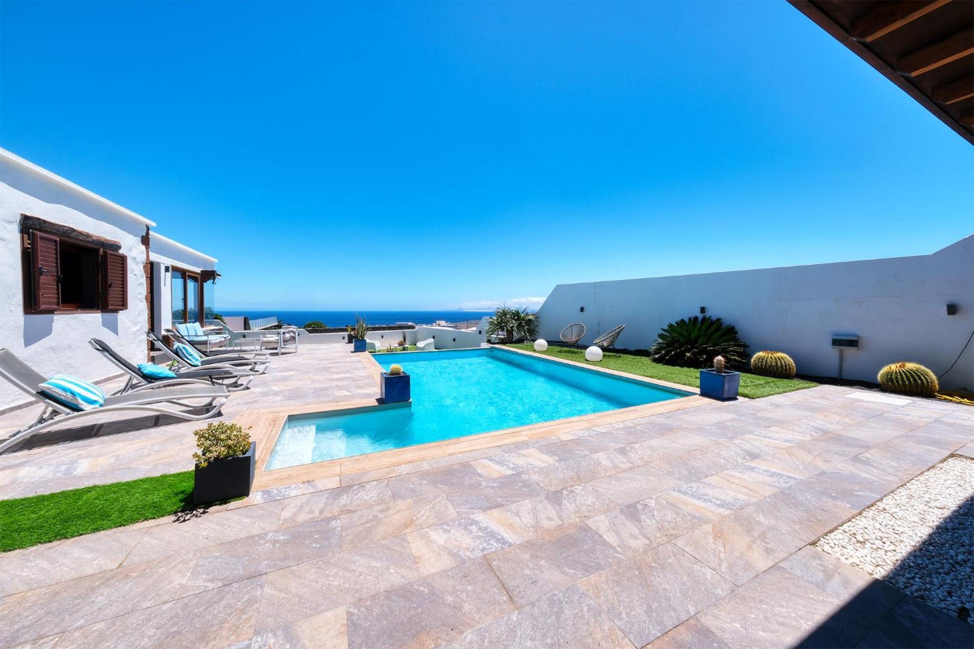 Villa Macher Piscina Y Bar Piscina Tías Zewnętrze zdjęcie